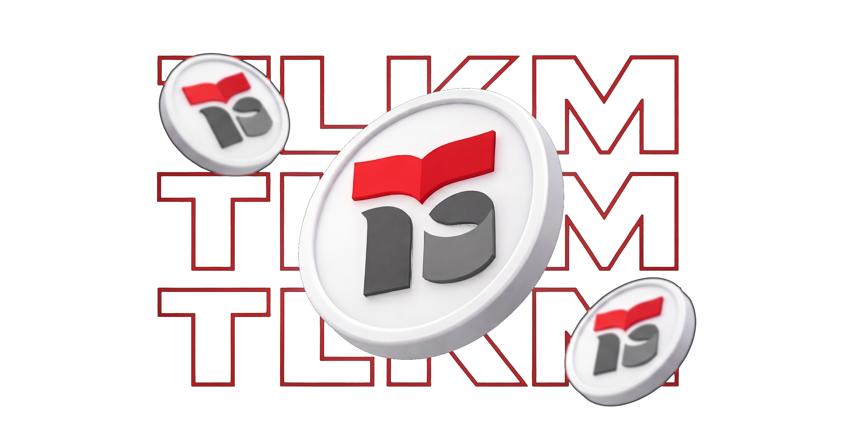 Koin TLKM dengan latar tulisan TLKM